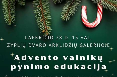 Advento vainiko pynimo edukacija