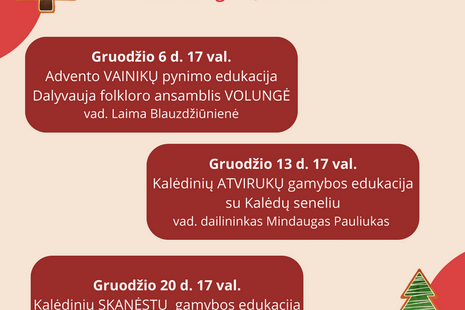 Advento vainikų pynimo edukacija