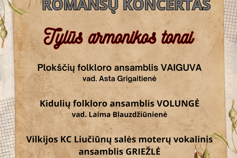 Romansų koncertas "Tylūs armonikos tonai"